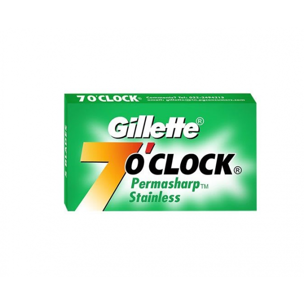 Сменные лезвия Gillette 7 O’Clock Permasharp Stainless 10 шт