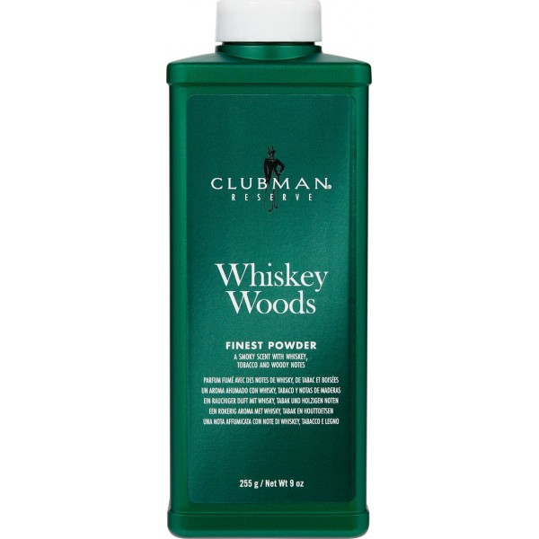 Clubman Whiskey Woods Powder Тальк универсальный с запахом виски, 255 гр 